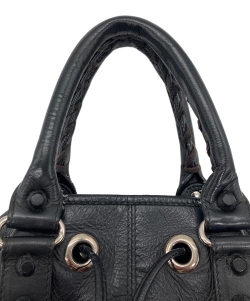 BALENCIAGA（バレンシアガ）BALENCIAGA (バレンシアガ) Classic Mini Pompon Hand Bag ブラックの古着・服飾アイテム
