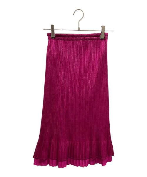 PLEATS PLEASE（プリーツプリーズ）PLEATS PLEASE (プリーツプリーズ) プリーツメッシュスカート ピンク サイズ:3の古着・服飾アイテム