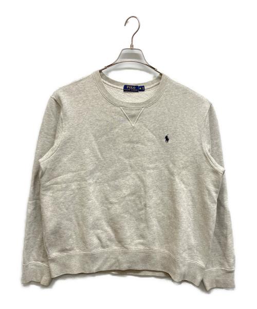 POLO RALPH LAUREN（ポロ・ラルフローレン）POLO RALPH LAUREN (ポロ・ラルフローレン) 前Ⅴガゼットスウェット ライトグレー サイズ:XLの古着・服飾アイテム