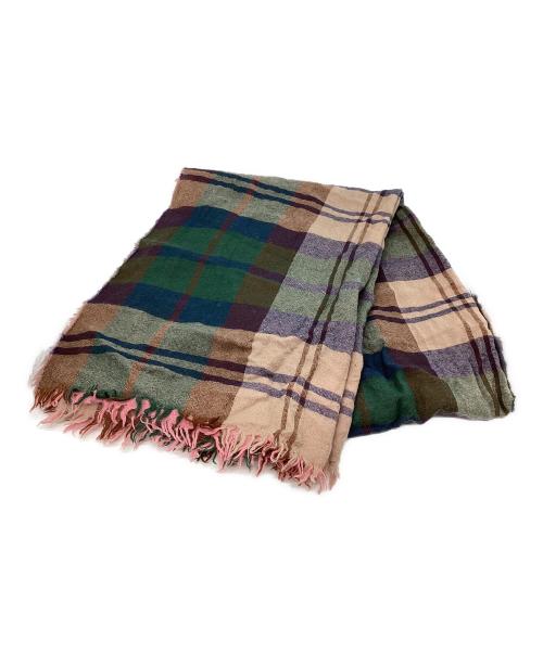 Vivienne Westwood（ヴィヴィアンウエストウッド）Vivienne Westwood (ヴィヴィアンウエストウッド) オーブ刺繍チェックストール マルチカラーの古着・服飾アイテム