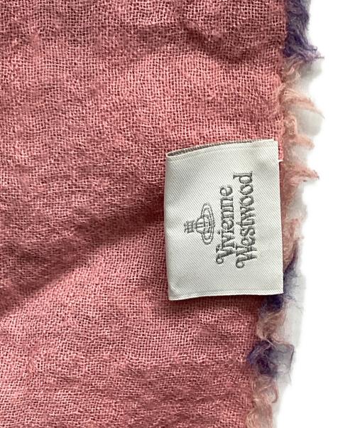 Vivienne Westwood（ヴィヴィアンウエストウッド）Vivienne Westwood (ヴィヴィアンウエストウッド) オーブ刺繍チェックストール マルチカラーの古着・服飾アイテム