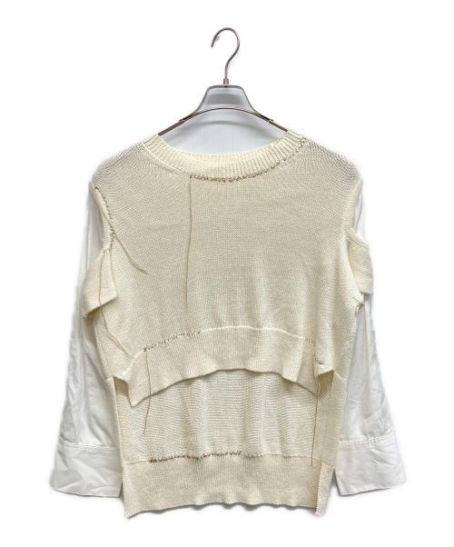 Y's（ワイズ）Y's (ワイズ) ドッキングニット ホワイト サイズ:2の古着・服飾アイテム