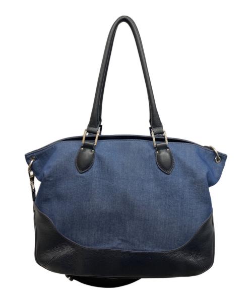 PELLE MORBIDA（ペッレモルビダ）PELLE MORBIDA (ペッレモルビダ) デニム2WAYトートバッグ インディゴの古着・服飾アイテム