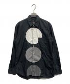 COMME des GARCONS SHIRTコムデギャルソンシャツ）の古着「サークル切替シャツ」｜ブラック