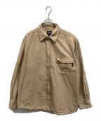 stussyステューシー）の古着「リップストップシャツ」｜ベージュ