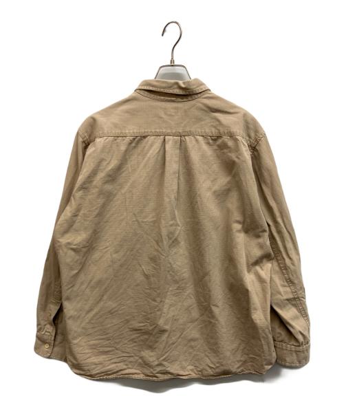 stussy（ステューシー）stussy (ステューシー) リップストップシャツ ベージュ サイズ:Lの古着・服飾アイテム