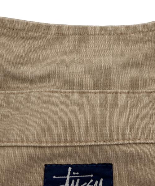 stussy（ステューシー）stussy (ステューシー) リップストップシャツ ベージュ サイズ:Lの古着・服飾アイテム