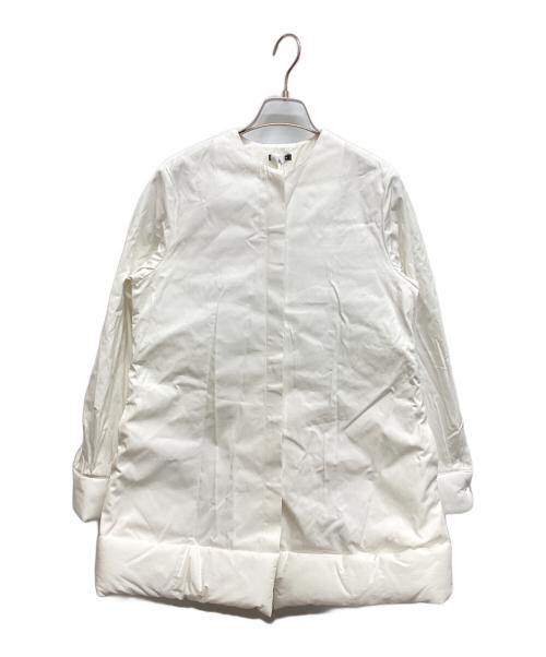 LUDLOW（ラドロー）LUDLOW (ラドロー) ノーカラー中綿ブラウス ホワイト サイズ:1の古着・服飾アイテム