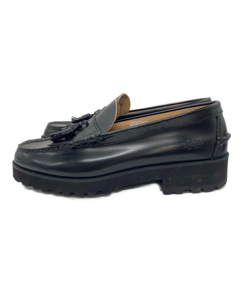 THE KENFORD（ケンフォード）THE KENFORD (ケンフォード) MENS TANK SOLE LOAFERS / BLACK QUILT TASSEL ブラック サイズ:26㎝の古着・服飾アイテム