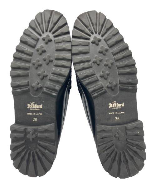 THE KENFORD（ケンフォード）THE KENFORD (ケンフォード) MENS TANK SOLE LOAFERS / BLACK QUILT TASSEL ブラック サイズ:26㎝の古着・服飾アイテム