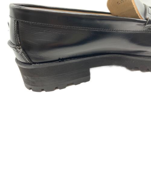 THE KENFORD（ケンフォード）THE KENFORD (ケンフォード) MENS TANK SOLE LOAFERS / BLACK QUILT TASSEL ブラック サイズ:26㎝の古着・服飾アイテム