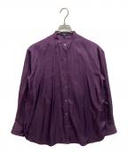 theoryセオリー）の古着「Mod Silk Twill Wrap Shirt」｜パープル