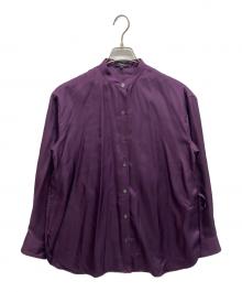 theory（セオリー）の古着「Mod Silk Twill Wrap Shirt」｜パープル