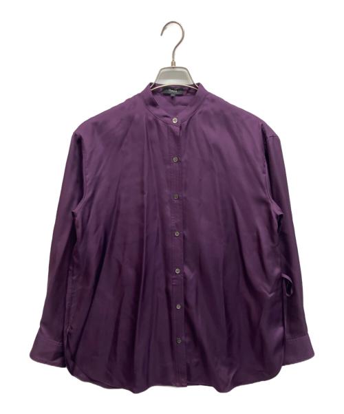 theory（セオリー）theory (セオリー) Mod Silk Twill Wrap Shirt パープル サイズ:Pの古着・服飾アイテム
