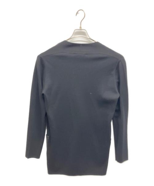 MaxMara（マックスマーラ）MaxMara (マックスマーラ) レザーポケットニットチュニック ブラック サイズ:38の古着・服飾アイテム