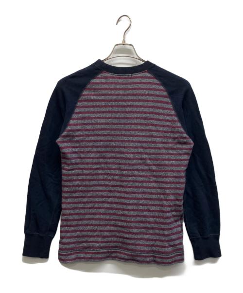 COMME des GARCONS HOMME（コムデギャルソン オム）COMME des GARCONS HOMME (コムデギャルソン オム) ボーダー切替ラグランスウェット ネイビー サイズ:Sの古着・服飾アイテム