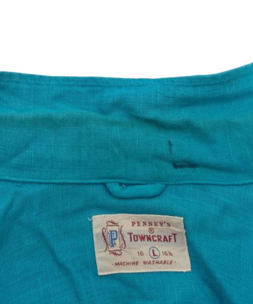 TOWN CRAFT（タウンクラフト）TOWN CRAFT (タウンクラフト) 開襟シャツ ブルー サイズ:Lの古着・服飾アイテム
