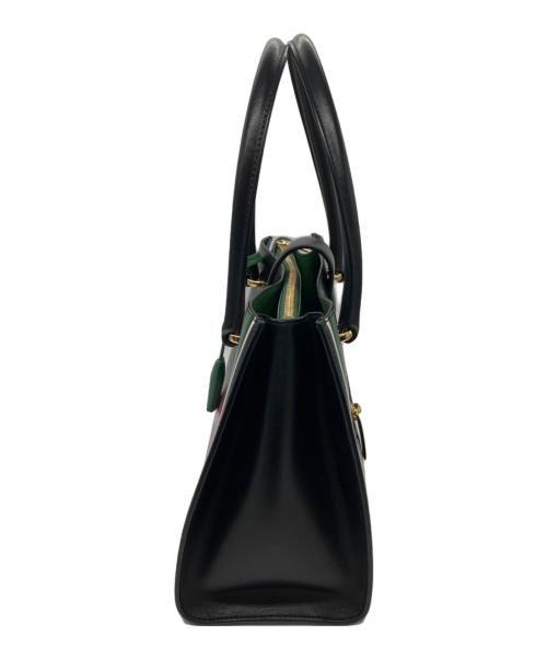 Salvatore Ferragamo（サルヴァトーレ フェラガモ）Salvatore Ferragamo (サルヴァトーレ フェラガモ) ガンチーニ フラワー ハンドバッグ ブラックの古着・服飾アイテム