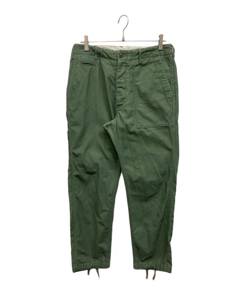 BEAMS PLUS（ビームスプラス）BEAMS PLUS (ビームスプラス) Engineered Garments (エンジニアド ガーメンツ) BEAMS PLUS 別注 GLASSFIELD PANTS BACKSATIN グリーン サイズ:34の古着・服飾アイテム