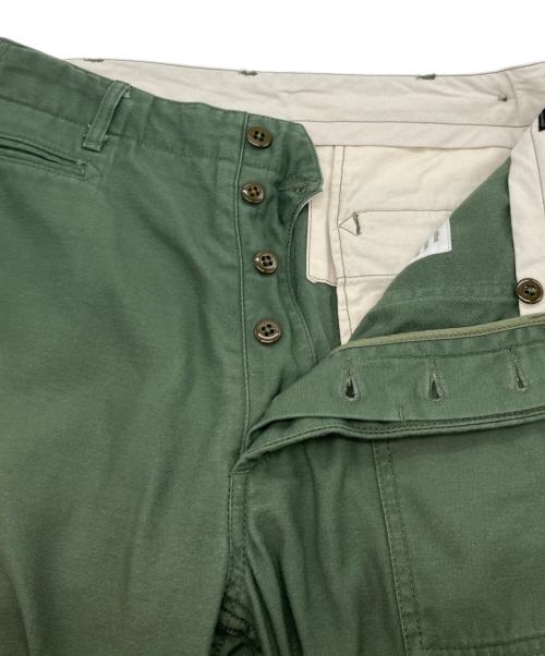 BEAMS PLUS（ビームスプラス）BEAMS PLUS (ビームスプラス) Engineered Garments (エンジニアド ガーメンツ) BEAMS PLUS 別注 GLASSFIELD PANTS BACKSATIN グリーン サイズ:34の古着・服飾アイテム