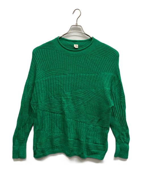 tamaki niime（タマキ ニイメ）tamaki niime (タマキ ニイメ) PO knit ボコボコ グリーン サイズ:Freeの古着・服飾アイテム
