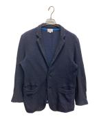 LANVIN en Bleuランバンオンブルー）の古着「LANVIN en Bleu ニット2Bテーラードジャケット」｜ネイビー