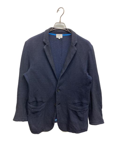 LANVIN en Bleu（ランバンオンブルー）LANVIN en Bleu (ランバンオンブルー) LANVIN en Bleu ニット2Bテーラードジャケット ネイビー サイズ:50の古着・服飾アイテム