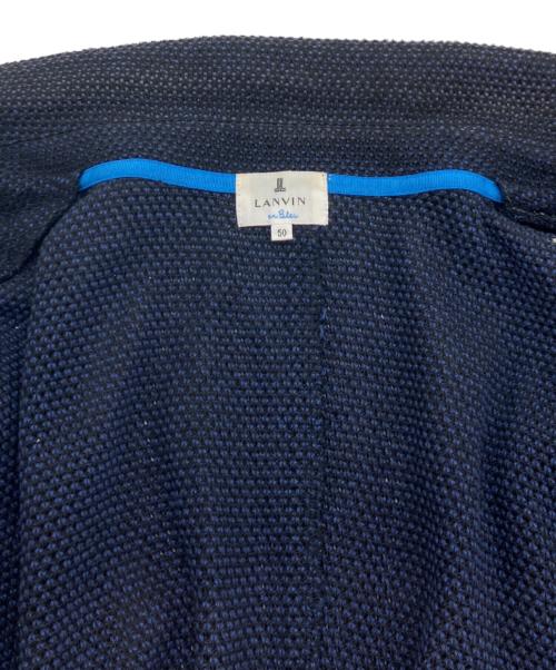 LANVIN en Bleu（ランバンオンブルー）LANVIN en Bleu (ランバンオンブルー) LANVIN en Bleu ニット2Bテーラードジャケット ネイビー サイズ:50の古着・服飾アイテム