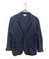 LANVIN en Bleu（ランバンオンブルー）の古着「LANVIN en Bleu ニット2Bテーラードジャケット」｜ネイビー