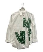 LACOSTE×COMME des GARCONS SHIRTラコステ×コムデギャルソンシャツ）の古着「23AW コラボロングシャツ」｜ホワイト