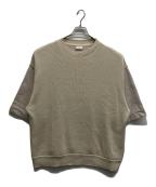 DRIES VAN NOTENドリスヴァンノッテン）の古着「ビッグシルエット ニット切替S/Sスウェット」｜ベージュ