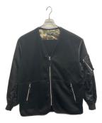 COMME des GARCONS HOMMEコムデギャルソン オム）の古着「23AW 綿ダブルフェイス×ナイロンツイルジップカーディガン」｜ブラック