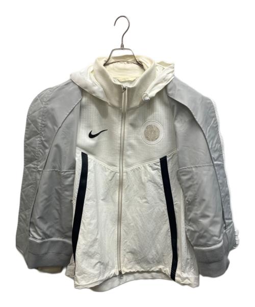 NIKE（ナイキ）NIKE (ナイキ) sacai (サカイ) NRG Layered Bomber Jacket　レイヤードボンバージャケット グレー Grey Fog サイズ:Lの古着・服飾アイテム