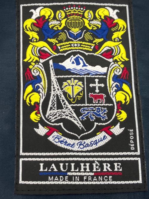 LAULHERE（ローレール）LAULHERE (ローレール) ワッペン付きベレー帽 ブラック サイズ:102Sの古着・服飾アイテム