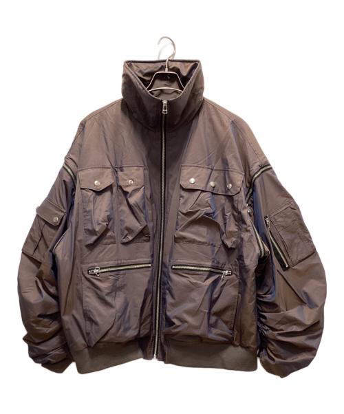 HARE（ハレ）HARE (ハレ) ZIPデザインブルゾン ブラウン サイズ:FREEの古着・服飾アイテム