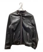 DIESELディーゼル）の古着「L-METALO/シングルライダースレザージャケット」｜ブラック