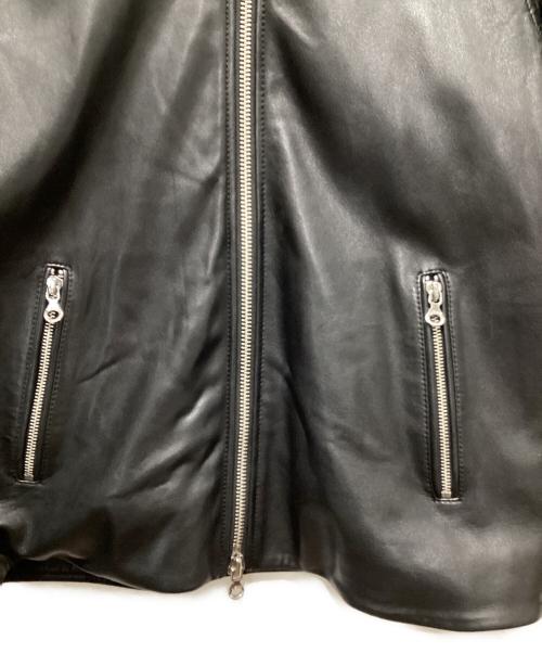 DIESEL（ディーゼル）DIESEL (ディーゼル) L-METALO/シングルライダースレザージャケット ブラック サイズ:48の古着・服飾アイテム