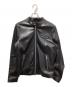 DIESEL（ディーゼル）の古着「L-METALO/シングルライダースレザージャケット」｜ブラック