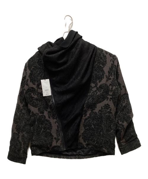 glamb（グラム）glamb (グラム) スタンドレープネックジャケット グレー サイズ:Lの古着・服飾アイテム