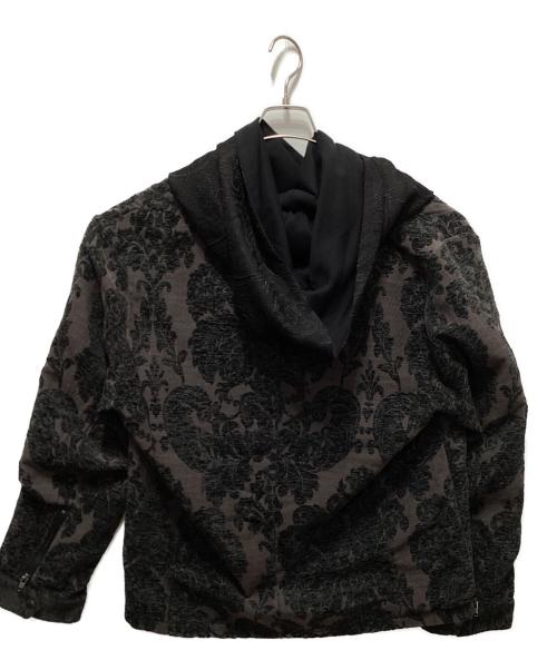 glamb（グラム）glamb (グラム) スタンドレープネックジャケット グレー サイズ:Lの古着・服飾アイテム