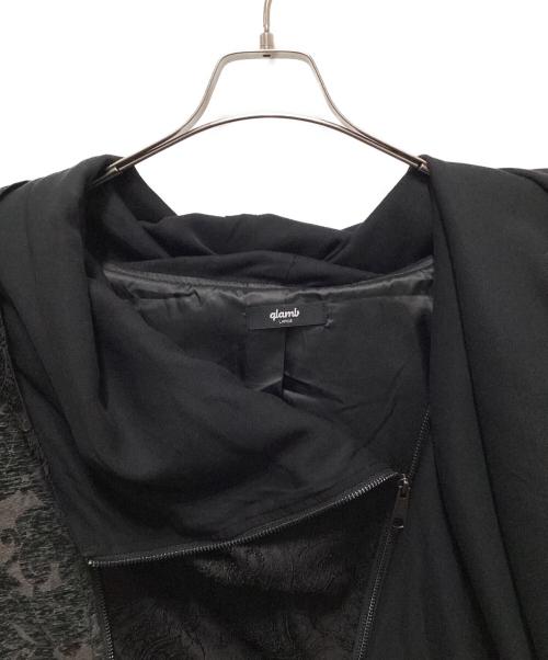 glamb（グラム）glamb (グラム) スタンドレープネックジャケット グレー サイズ:Lの古着・服飾アイテム