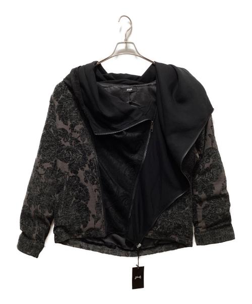 glamb（グラム）glamb (グラム) スタンドレープネックジャケット グレー サイズ:Lの古着・服飾アイテム