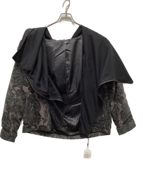 glamb（グラム）glamb (グラム) スタンドレープネックジャケット グレー サイズ:Lの古着・服飾アイテム
