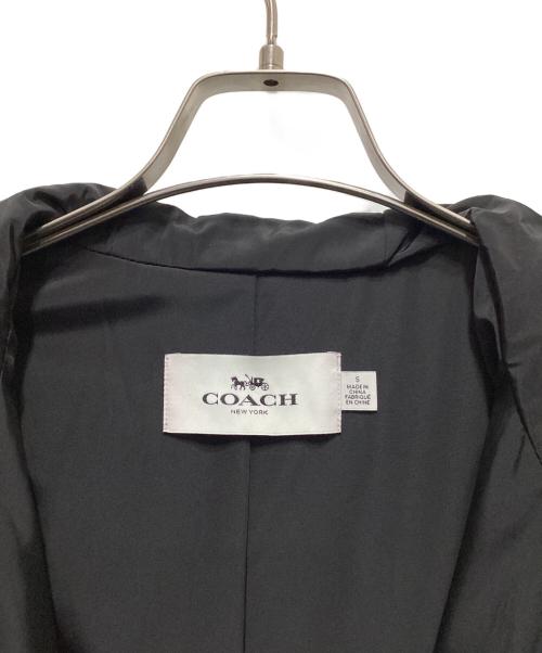COACH（コーチ）COACH (コーチ) フードレザージャケット ネイビー サイズ:Sの古着・服飾アイテム