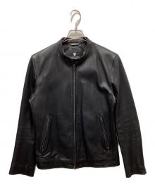 BLACK LABEL CRESTBRIDGE（ブラックレーベル クレストブリッジ）の古着「シングルライダースジャケット」｜ブラック