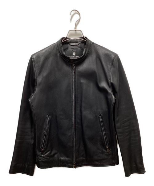BLACK LABEL CRESTBRIDGE（ブラックレーベル クレストブリッジ）BLACK LABEL CRESTBRIDGE (ブラックレーベル クレストブリッジ) シングルライダースジャケット ブラック サイズ:Mの古着・服飾アイテム