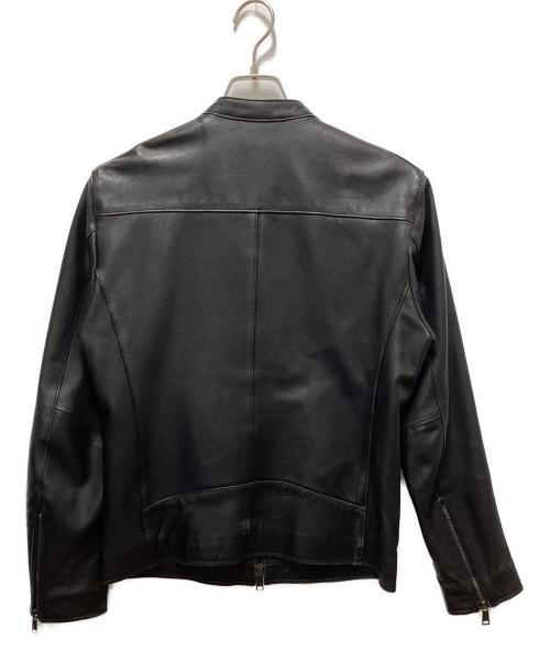BLACK LABEL CRESTBRIDGE（ブラックレーベル クレストブリッジ）BLACK LABEL CRESTBRIDGE (ブラックレーベル クレストブリッジ) シングルライダースジャケット ブラック サイズ:Mの古着・服飾アイテム