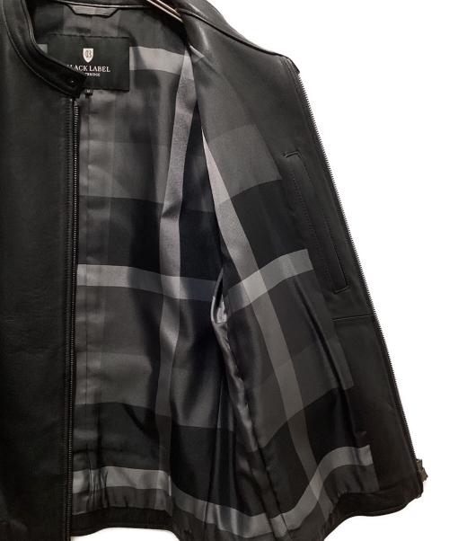BLACK LABEL CRESTBRIDGE（ブラックレーベル クレストブリッジ）BLACK LABEL CRESTBRIDGE (ブラックレーベル クレストブリッジ) シングルライダースジャケット ブラック サイズ:Mの古着・服飾アイテム