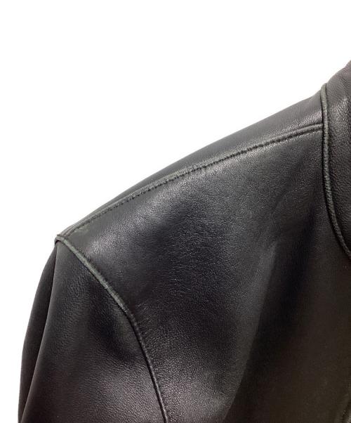 BLACK LABEL CRESTBRIDGE（ブラックレーベル クレストブリッジ）BLACK LABEL CRESTBRIDGE (ブラックレーベル クレストブリッジ) シングルライダースジャケット ブラック サイズ:Mの古着・服飾アイテム