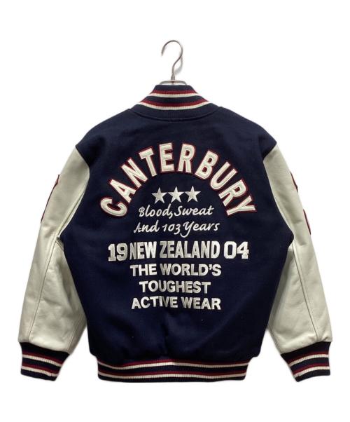 Canterbury（カンタベリー）CANTERBURY (カンタベリー) レザースタジャン ネイビー サイズ:Mの古着・服飾アイテム